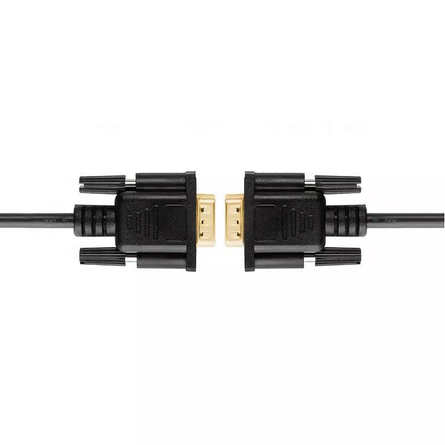 Varón del cable serial de RS232 DB9 9 Pin a la placa de oro masculina de la transmisión de datos video
