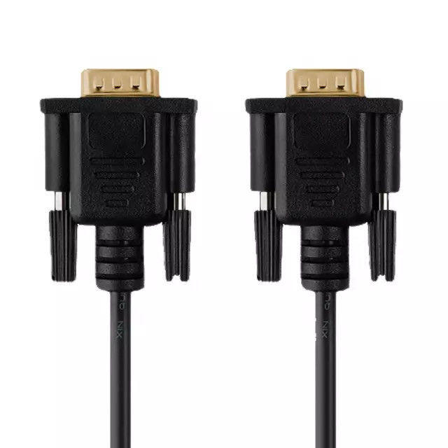 Varón del cable serial de RS232 DB9 9 Pin a la placa de oro masculina de la transmisión de datos video