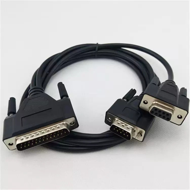 DB9M a DB25M cable de impresora de computadora DB25 macho a DB9 hembra cable de extensión OEM ODM