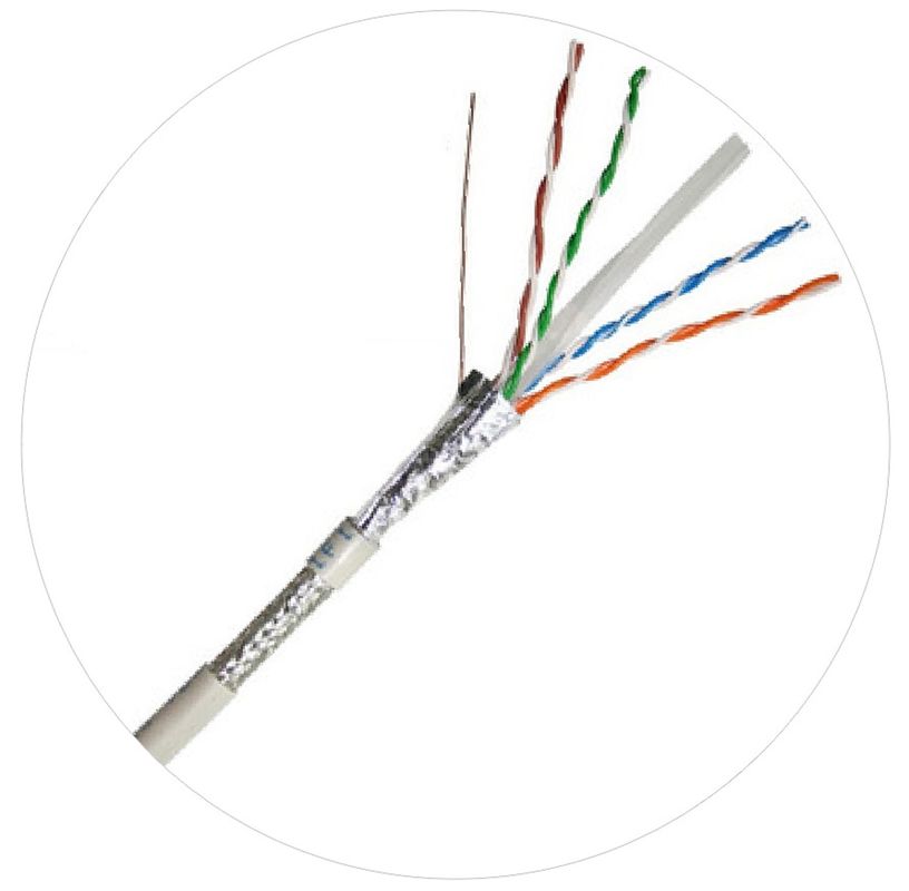 el gato 6 de los cordones de remiendo de la red de 0.57m m torció el cable 250Mhz 1000ft 24awg de 4 pares
