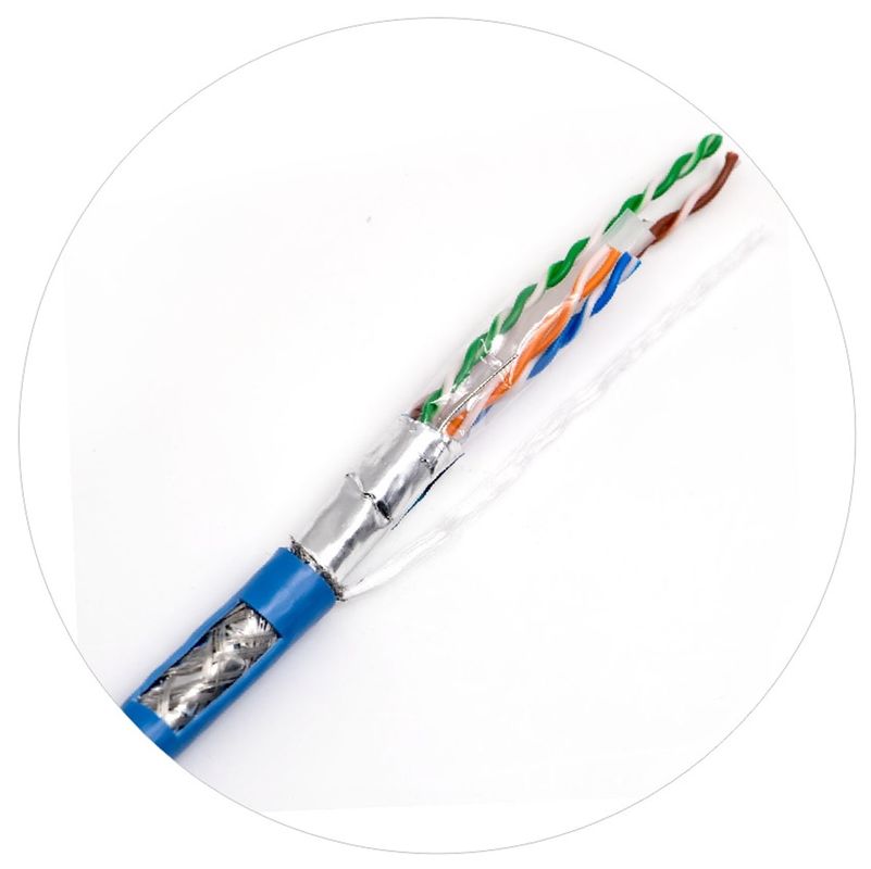 el gato 6 de los cordones de remiendo de la red de 0.57m m torció el cable 250Mhz 1000ft 24awg de 4 pares