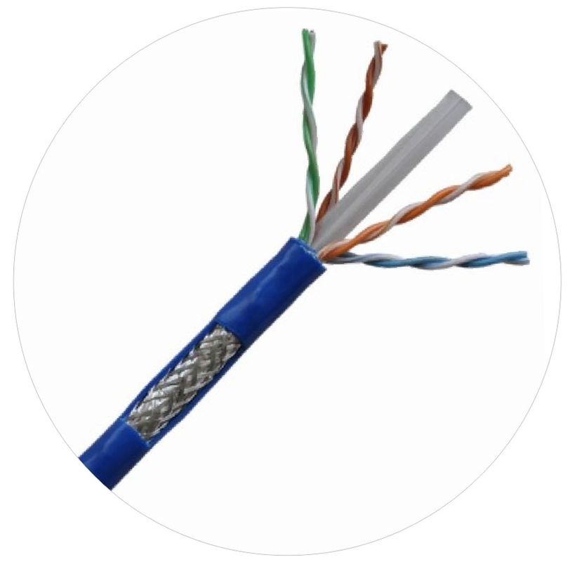 el gato 6 de los cordones de remiendo de la red de 0.57m m torció el cable 250Mhz 1000ft 24awg de 4 pares