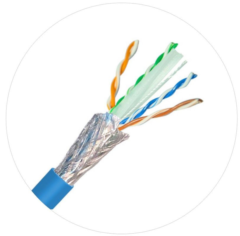 el gato 6 de los cordones de remiendo de la red de 0.57m m torció el cable 250Mhz 1000ft 24awg de 4 pares