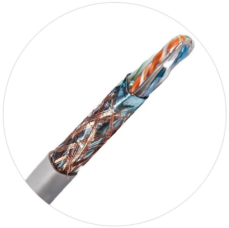 el gato 6 de los cordones de remiendo de la red de 0.57m m torció el cable 250Mhz 1000ft 24awg de 4 pares