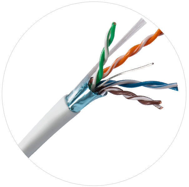 chaqueta de los cordones de remiendo de la red de 100MHz FTP UTP 4pr 24awg Cat5e LDPE LSZH LSOH
