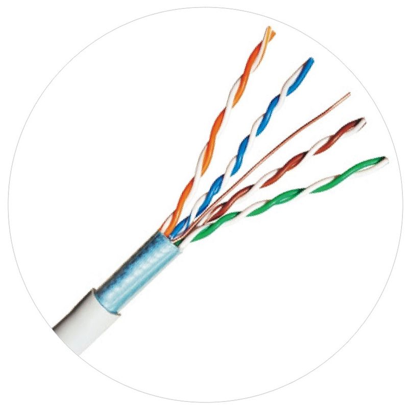 Chaqueta de PVC LSZH de la chaqueta de los cordones de remiendo de la red de Cat5e los 305m
