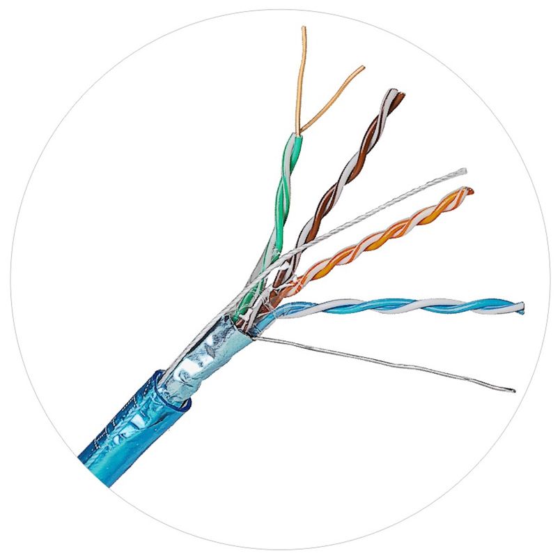 chaqueta de los cordones de remiendo de la red de 100MHz FTP UTP 4pr 24awg Cat5e LDPE LSZH LSOH