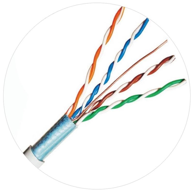 chaqueta de los cordones de remiendo de la red de 100MHz FTP UTP 4pr 24awg Cat5e LDPE LSZH LSOH
