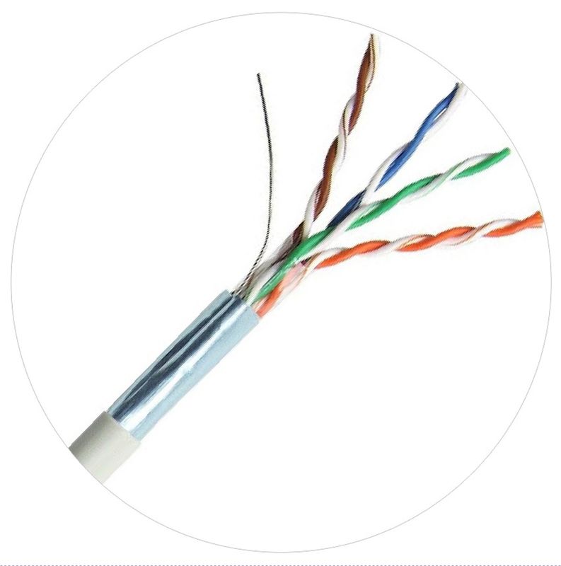 chaqueta de los cordones de remiendo de la red de 100MHz FTP UTP 4pr 24awg Cat5e LDPE LSZH LSOH