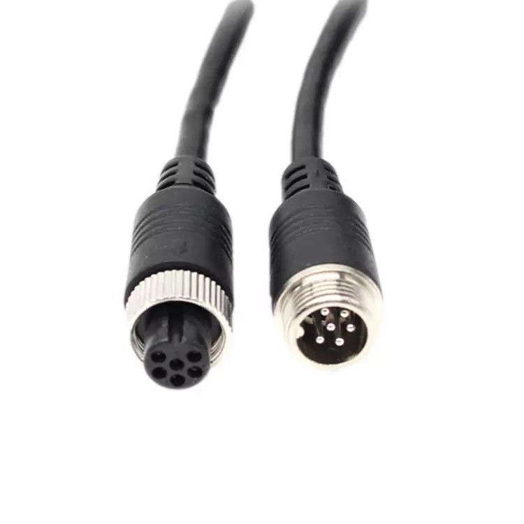 Arnés de cableado del robot del niquelado OEM del cable del conector del cable de la prenda impermeable del Pin M12 4