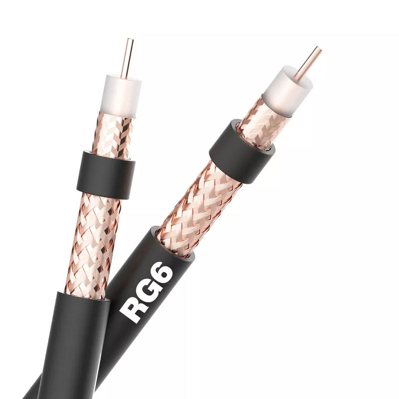 75 ohmios cable coaxial de la chaqueta Rg6 de LSZH de 100 ohmios para el aislamiento de Internet XLPE