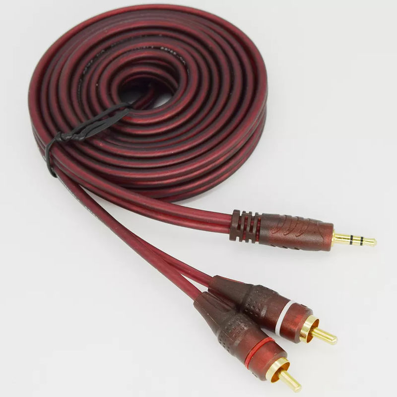 Cables de audio y video para reproductor de DVD, macho estéreo de 3,5 mm a 2 cables de audio macho Rca