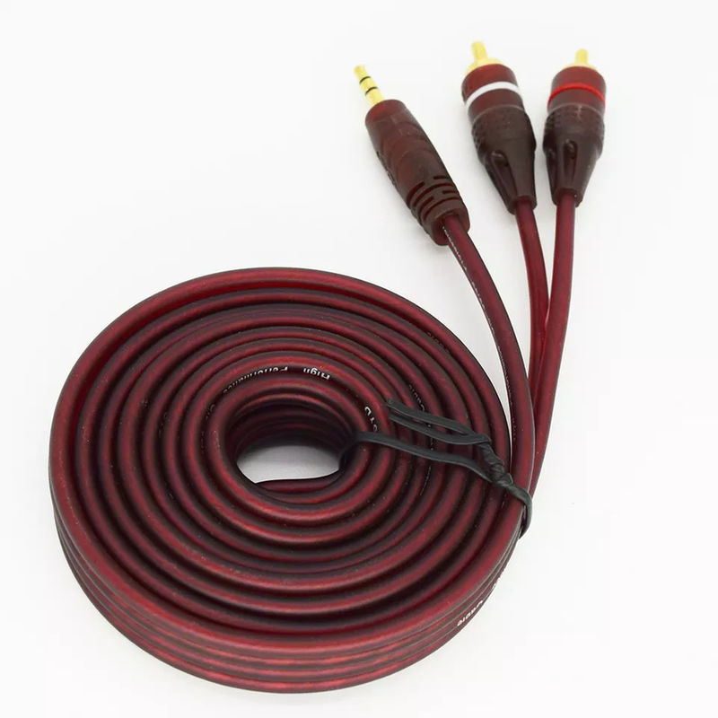 Cables de audio y video para reproductor de DVD, macho estéreo de 3,5 mm a 2 cables de audio macho Rca