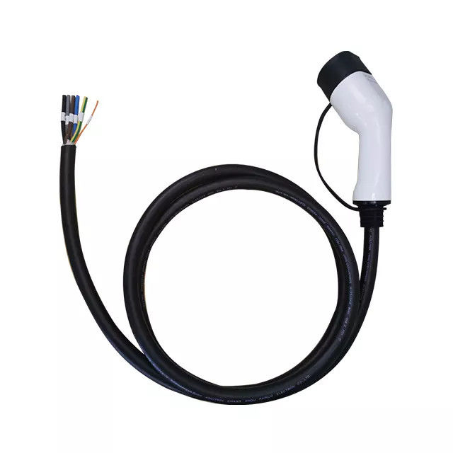 2 Cable coaxial de alto voltaje trifásico de 32 amperios de extremo abierto 21kW IEC 62196-2