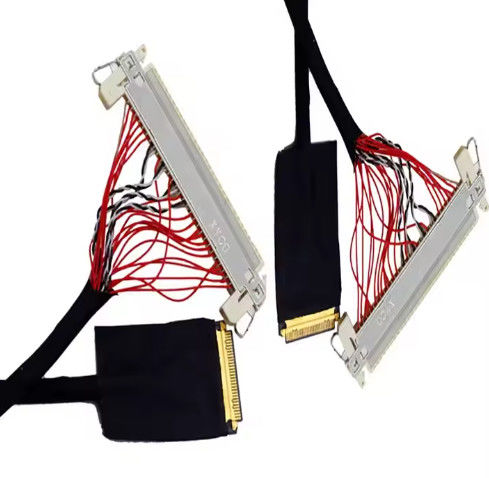 Automatización industrial Cable serie de pantalla de bajo voltaje de color negro con tipo de conector LVDS
