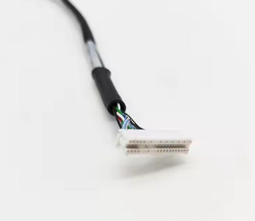 Aplicación electrónica LVDs personalizados negros Arnés de alambre Ensamblaje de cable LCD para panel de visualización