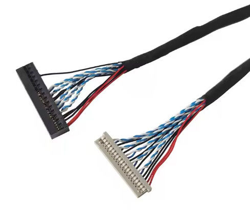 Prueba 100% 1,25 mm 2,0 mm Pitch 20 30 40 conector de pines LVDS cable de pantalla LCD con cable blindado