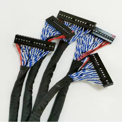Prueba 100% 1,25 mm 2,0 mm Pitch 20 30 40 conector de pines LVDS cable de pantalla LCD con cable blindado