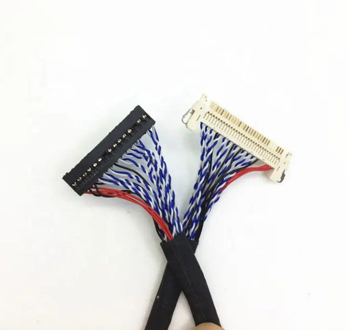 1.25mm 2.0mm Pitch 20 30 40 conector de pines LVDS cable de pantalla LCD con cable blindado