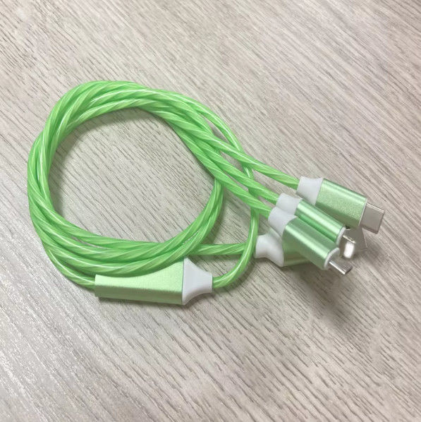 Venta caliente precio de fábrica 3 en 1 cable USB para iluminar por la noche y transferencia de fecha cable de iluminación