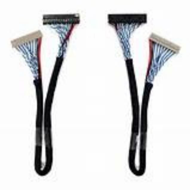 Cable de serie de pantalla de baja tensión LVDS con conector negro tipo negro