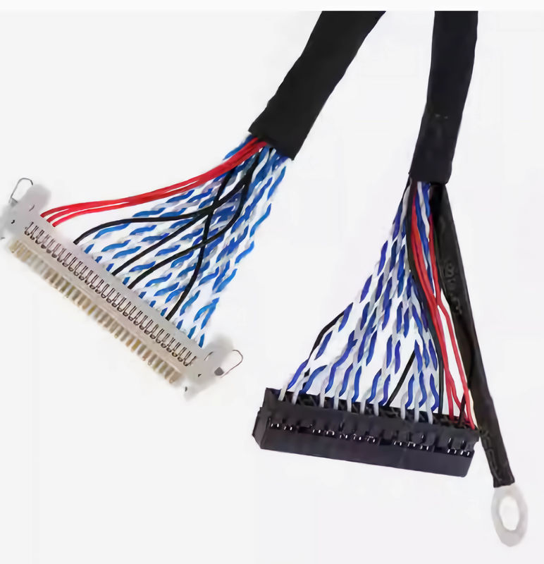 105C Cables LVDS negros con calibre de alambre AWG26-28 y capacidad de inflamación UL VW-1