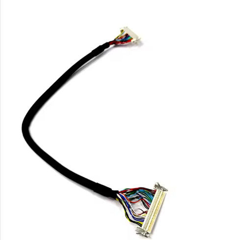Arnés de alambre eléctrico retardante de llama 2pin-16pin UL 1007 22awg Color de alambre negro