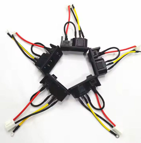 Arnés de alambre eléctrico retardante de llama 2pin-16pin UL 1007 22awg Color de alambre negro