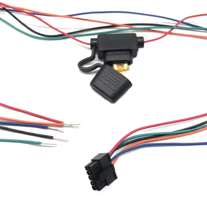 Vehículos duraderos Arneses de cableado de automóviles personalizados con UL 1007 22awg Tipo de cables y colores de alambre de 20awg