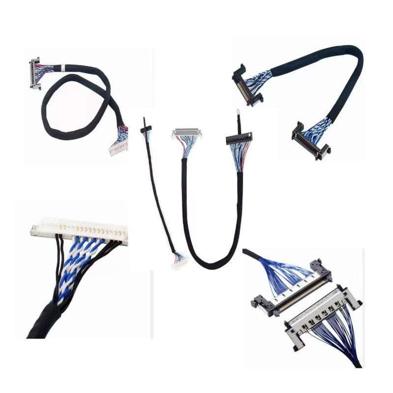 Fabricante profesional de arneses de alambre que ofrece ensamblaje de cables LVDS para módulos LCD TFT y cámaras