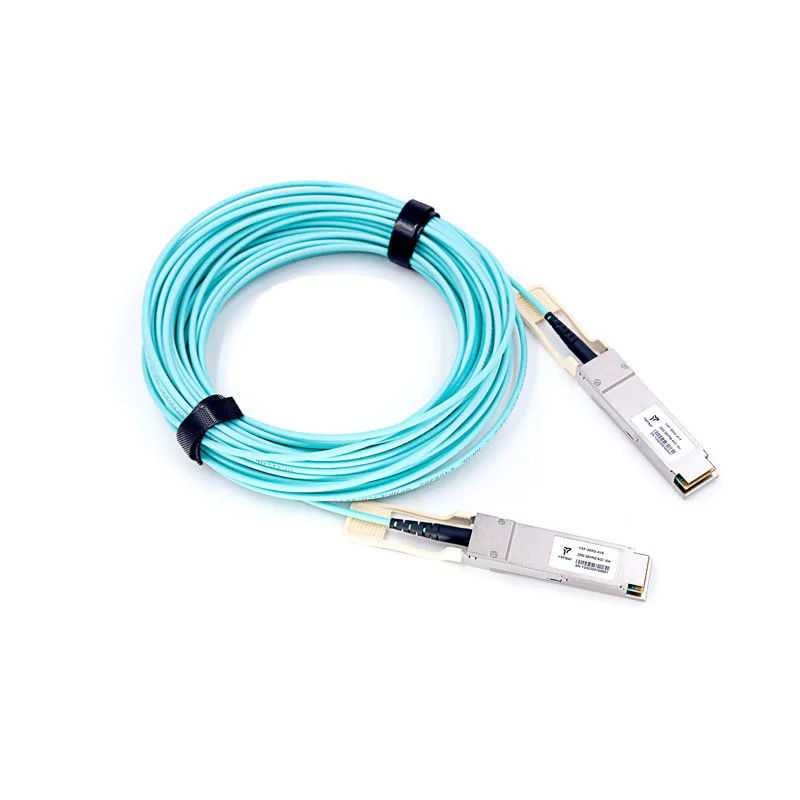 Ensamblaje de cable QSFP-40G 100G 200G 1m 2m 3m 5m 10m OM2 OM3 OM4 AOC Óptico Activo Cable personalizado QSFP+ QSFP28 QSFP56 QSFP-DD