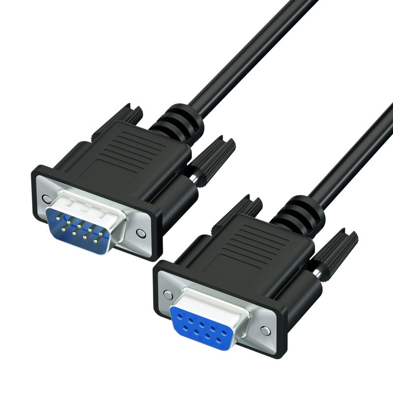 Ensamblaje de cable personalizado DB9 RS232 macho a macho y hembra cruzado serie, diseñado para uso confiable en equipos industriales