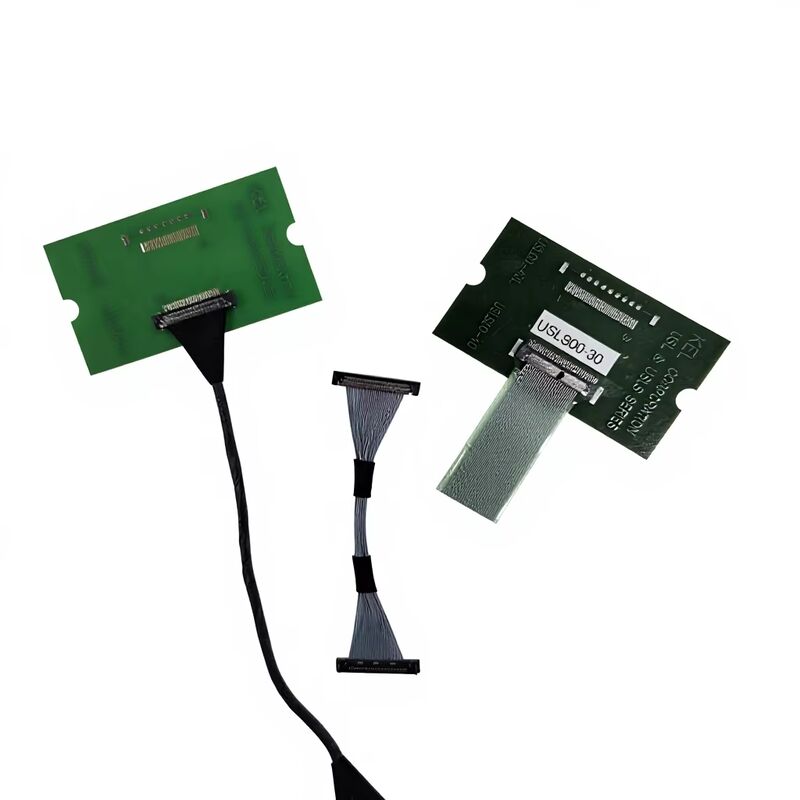 Cable microcoaxial LVDS de 30 pines USLS20-30-010-B para transmisión de alta velocidad con ensamblaje personalizado de paso de 0,4 mm