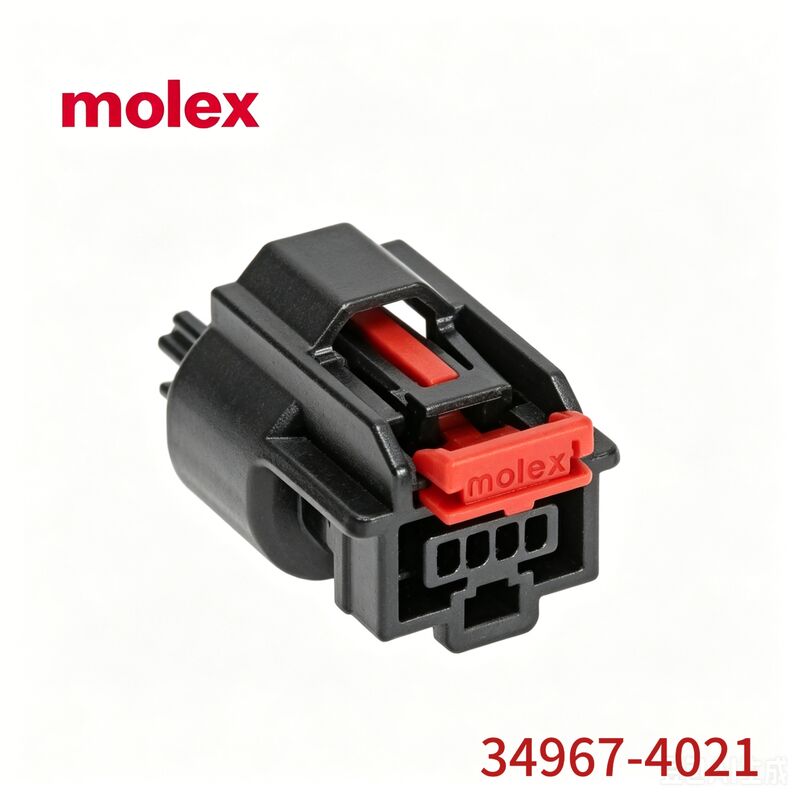 Molex 34967-4021 4 pines de conector de automóviles negro carcasa con clip de bloqueo rojo, conector Molex original
