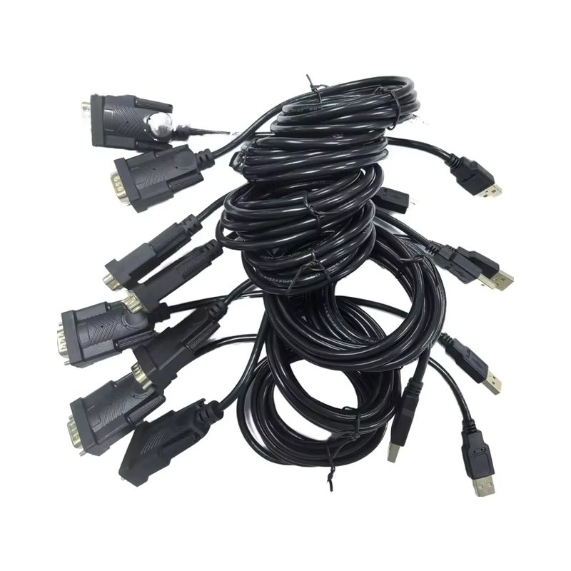 DB9 D-SUB 9-Pin Hombre-Mujer VGA Cable Coaxial Asamblea 0-180 Miniatura de chaqueta de PVC monitor altavoz micrófono reproductor de DVD 4K