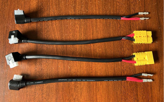 Arnés de cables de batería de 600 V y 50 amperios, cables de batería de carretilla elevadora 8AWG