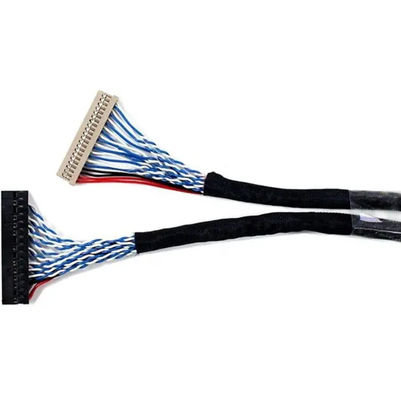 1.25mm 2.0mm Pitch 20 30 40 conector de pines LVDS cable de pantalla LCD con cable blindado