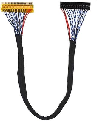 Cable de señal LVDS de calibre de cable AWG26-28 para monitores industriales Diseño de cable personalizado compatible con I-PEX/JAE/HIROSE