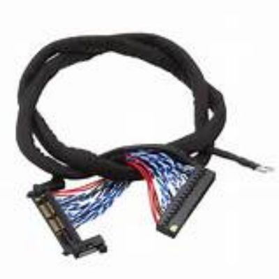Cables LVDS negros con resistencia dieléctrica ≥ 1000 V/min y material conductor de cobre