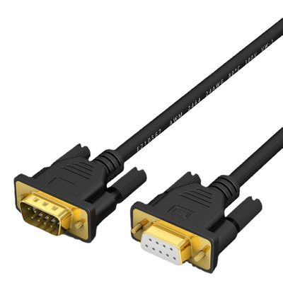 Ensamblaje de cable de extensión y cruce de interfaz RS232 DB9 con transferencia segura de señal desarrollado por fabricantes profesionales de mazos de cables