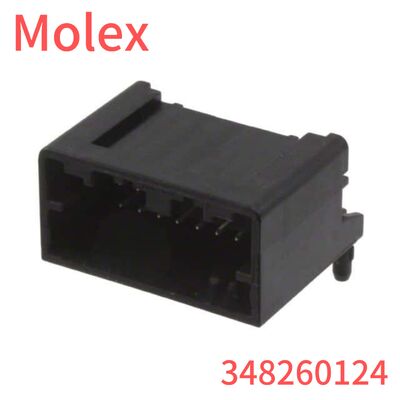 Conector de montaje de superficie de ángulo recto de la serie Molex 348260124 para uso industrial