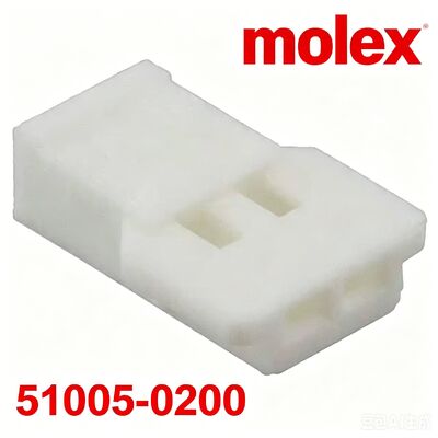 Carcasa de conector de 2 pines con receptáculo Molex 51005-0200 para arnés de cableado electrónico automotriz y doméstico