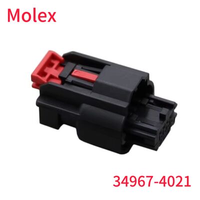 Molex 34967-4021 4 pines de conector de automóviles negro carcasa con clip de bloqueo rojo, conector Molex original