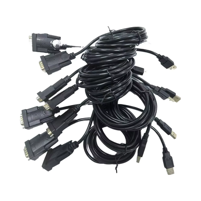 DB9 D-SUB 9-Pin Hombre-Mujer VGA Cable Coaxial Asamblea 0-180 Miniatura de chaqueta de PVC monitor altavoz micrófono reproductor de DVD 4K