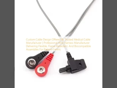 Diseño de cable personalizado ofrecido por un fabricante de cables médicos confiable. Un fabricante profesional de arneses de alambre que ofrece conjuntos flexibles, ignífugos y biocompatibles para el paciente.